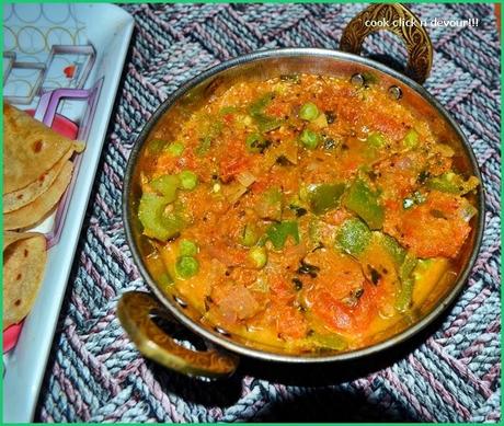 Peas capsicum masala