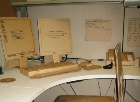Office items replaced with cardboard ones as a prank
