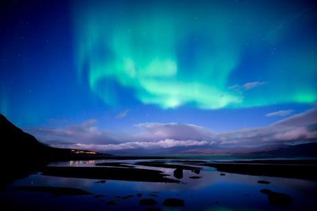 Stunning Northern Lights as seen from the Kungsleden (Kings road) in Northern Sweden