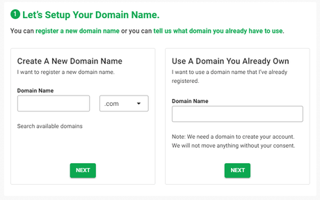 GreenGeeks Free Domain Registration