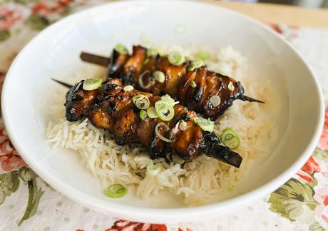 Air Fryer Honey Garlic Chicken Skewers