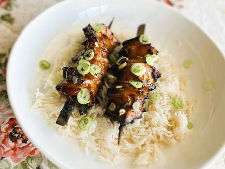 Air Fryer Honey Garlic Chicken Skewers