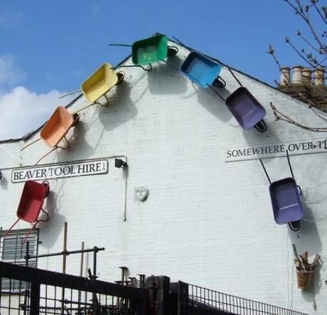 Wheelbarrow turned into a Wall Art