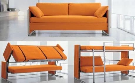 Sofa that transforms into a set of bunk beds