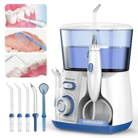 Image: Electric Water Flosser Oral Irrigator with 5 Adjustable Water Jet Tips