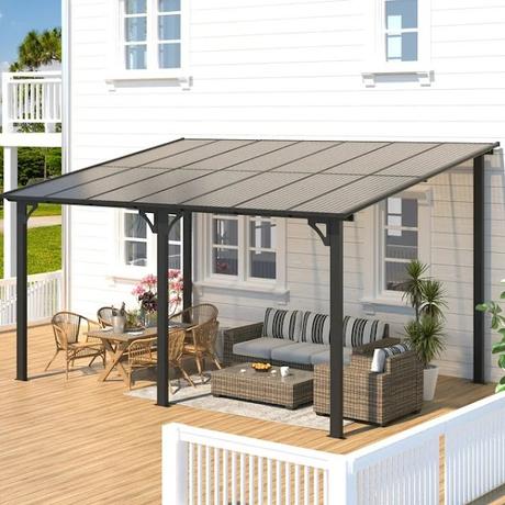 Image: 10' x 14' Hardtop Gazebo Outdoor Aluminum Pergola