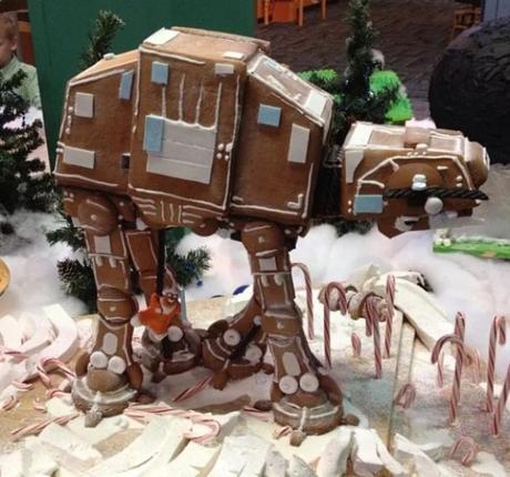 Imperial AT-AT of gingerbread house
