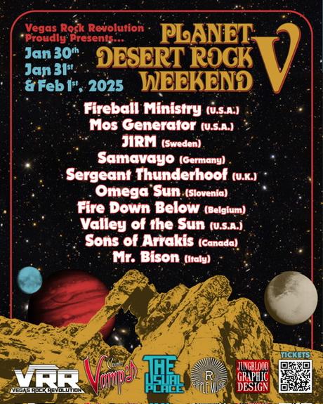 Heavy rock festival PLANET DESERT ROCK WEEKEND V shares first names for January 2025 edition in Las Vegas; tickets on sale now!