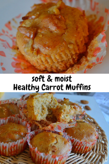 Whole Wheat Carrot Muffins (Eggless) | Healthy Carrot Muffins Recipe | Ultra-Moist Carrot Muffins