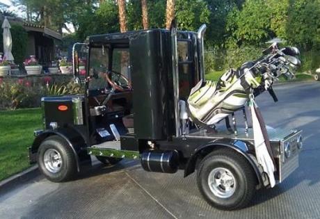 haulage truck inspired golf cart