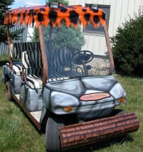 Flintstones-inspired Golf Cart