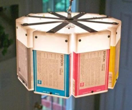 Chandelier made from Ink-Cartridges