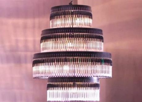Chandelier made from BIC pens