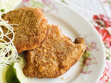 Crispy Pork Cutlets and Cabbage