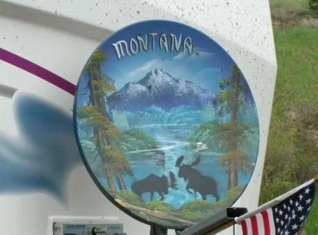 Montana Effect Satellite Dish Art