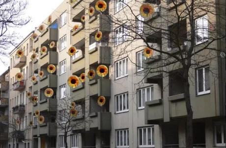 Sunflower Effect Satellite Dish Art