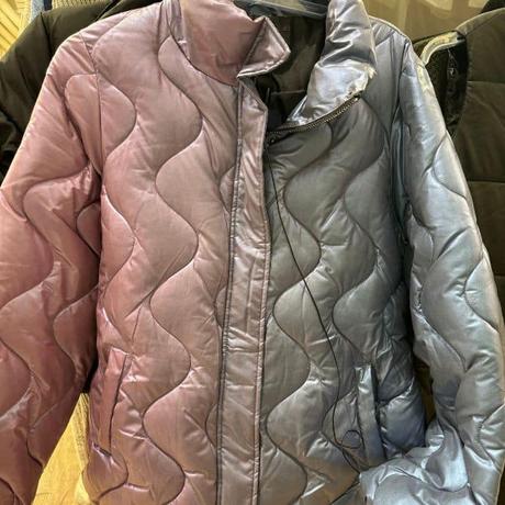 Curved verticals on a puffer jacket
