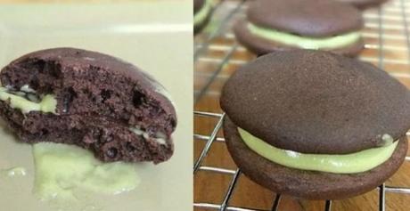 Lower-calorie Chocolate Whoopie Pies with Green Tea Cream