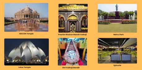 Famous landmarks in Nehru Place