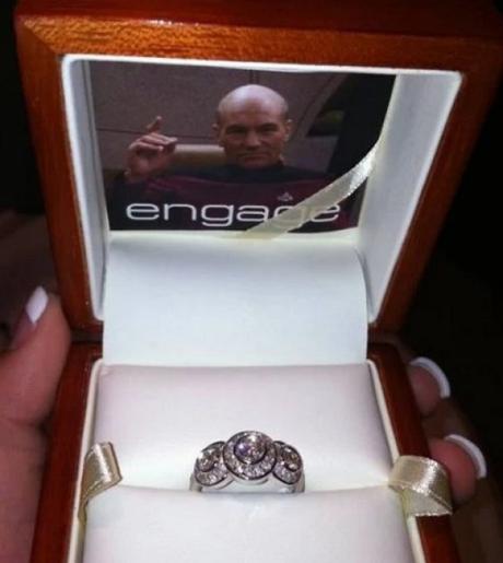 Captain Jean-Luc Picard Proposal ring box