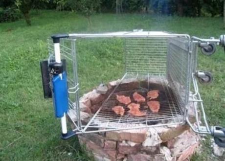 Shopping Trolley Barbecue Grill