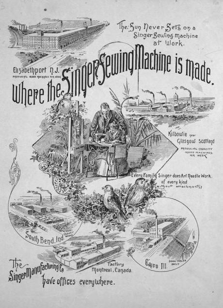 Advertisement of Singer Manufacturing Company, 1891. Image from https://www.library.jhu.edu/