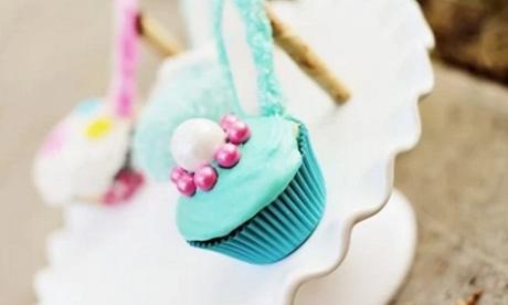 Light Blue High Heels Cupcakes