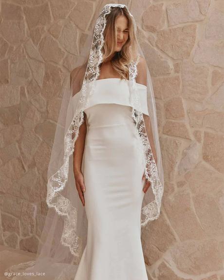 new wedding trend by hailey bieber grace loves lace veil