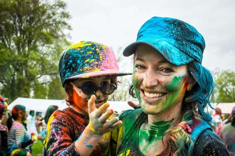 Rules for mothers - woman carrying child on color run