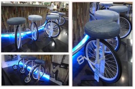 Bicycle Repurposed as a stool