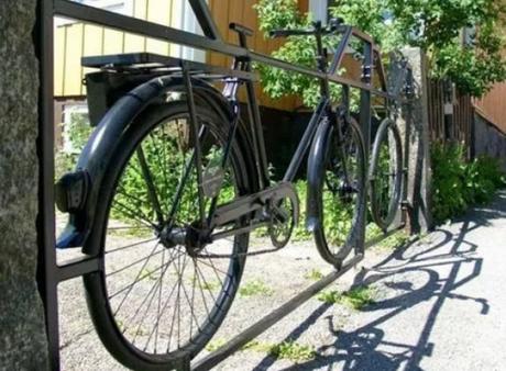 Bicycle Repurposed as gate