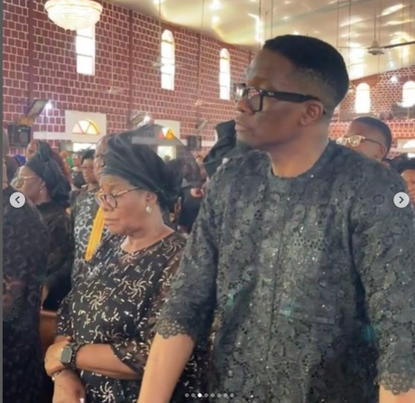 Touching Moment As Junior Pope’s Wife, Children, Others Attend His Burial Amid Tears (PHOTOS)