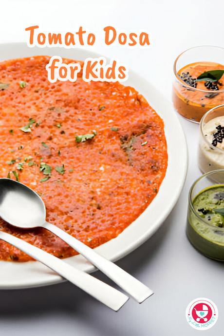 Today, we’re spicing up the breakfast routine with a delightful twist: Tomato Dosa for Kids! it’s also a fun and colorful way to start the day.