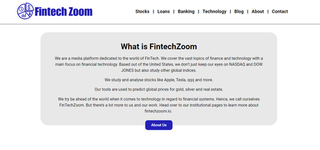 What is FinTechZoom?