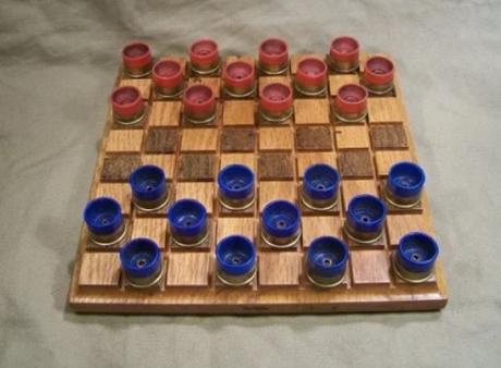 Shotgun Shell Checkers Set