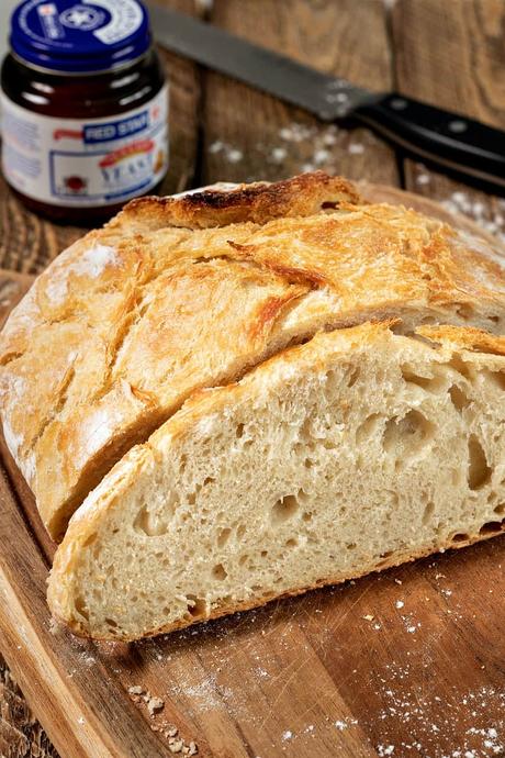 rustic no-knead bread