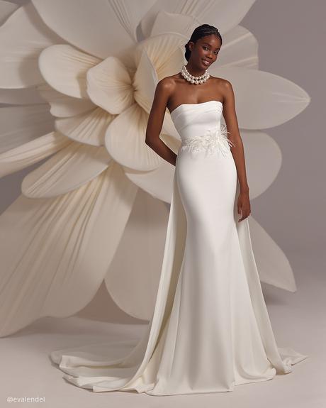 eva lendel wedding dresses simple straight strapless neckline amalfi