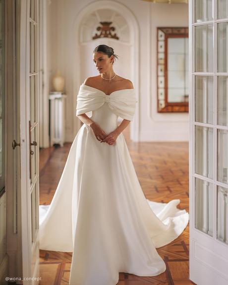 wona concept gemini collection wedding dresses a line simple off the shoulder