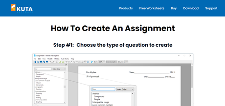 How to Create an Assignment on Kuta Software?