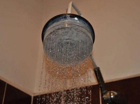Empty Disk Spindles Turned into Shower Head