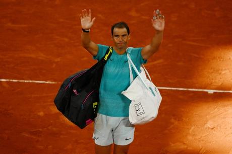 Rafael Nadal cannot escape the fading light during the likely farewell to the French Open