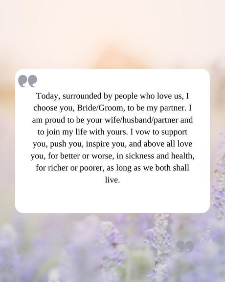 examples of wedding vows traditional wedding vows
