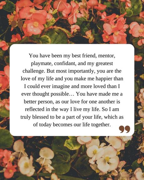 examples of wedding vows for him