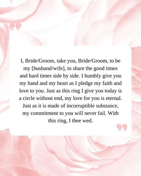examples of wedding vows unique wedding vows