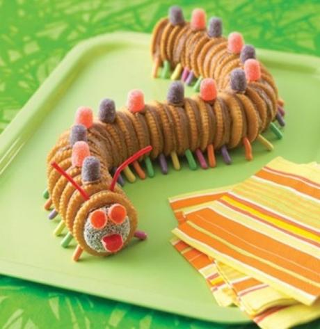 Creepy Crawler Caterpillar Made From Ritz Salty Crackers