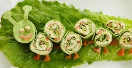 Caterpillar Salad Snack Wrap