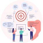 How to Evaluate a Digital Marketing Agency? a group of people looking at a target