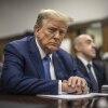 Former President Donald Trump sits in Manhattan Criminal Court in New York, on May 20, 2024.