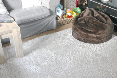 play area, play space, next rug, bean bag, faux fur bean bag, toy storage, baby area
