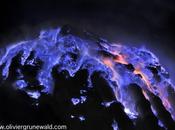 Spectacular Blue Lava Flows Indonesian Volcano